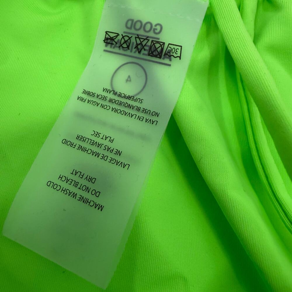 Good American Bikini Bottom Size XL Tiny Ties NWOT Neon Green High Cut Swim NEW - Picture 4 of 14